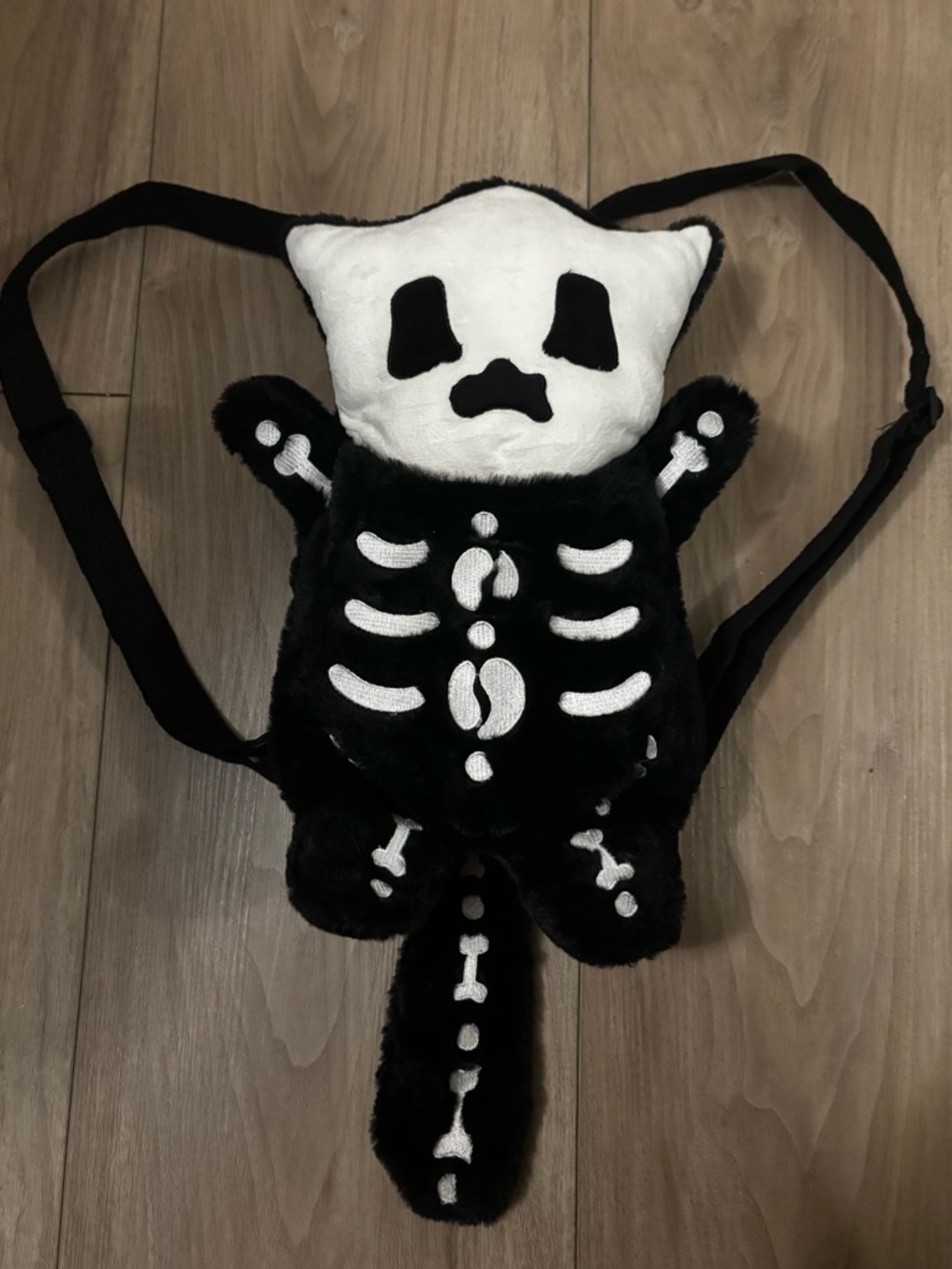Skeleton Cat Plush Backpack